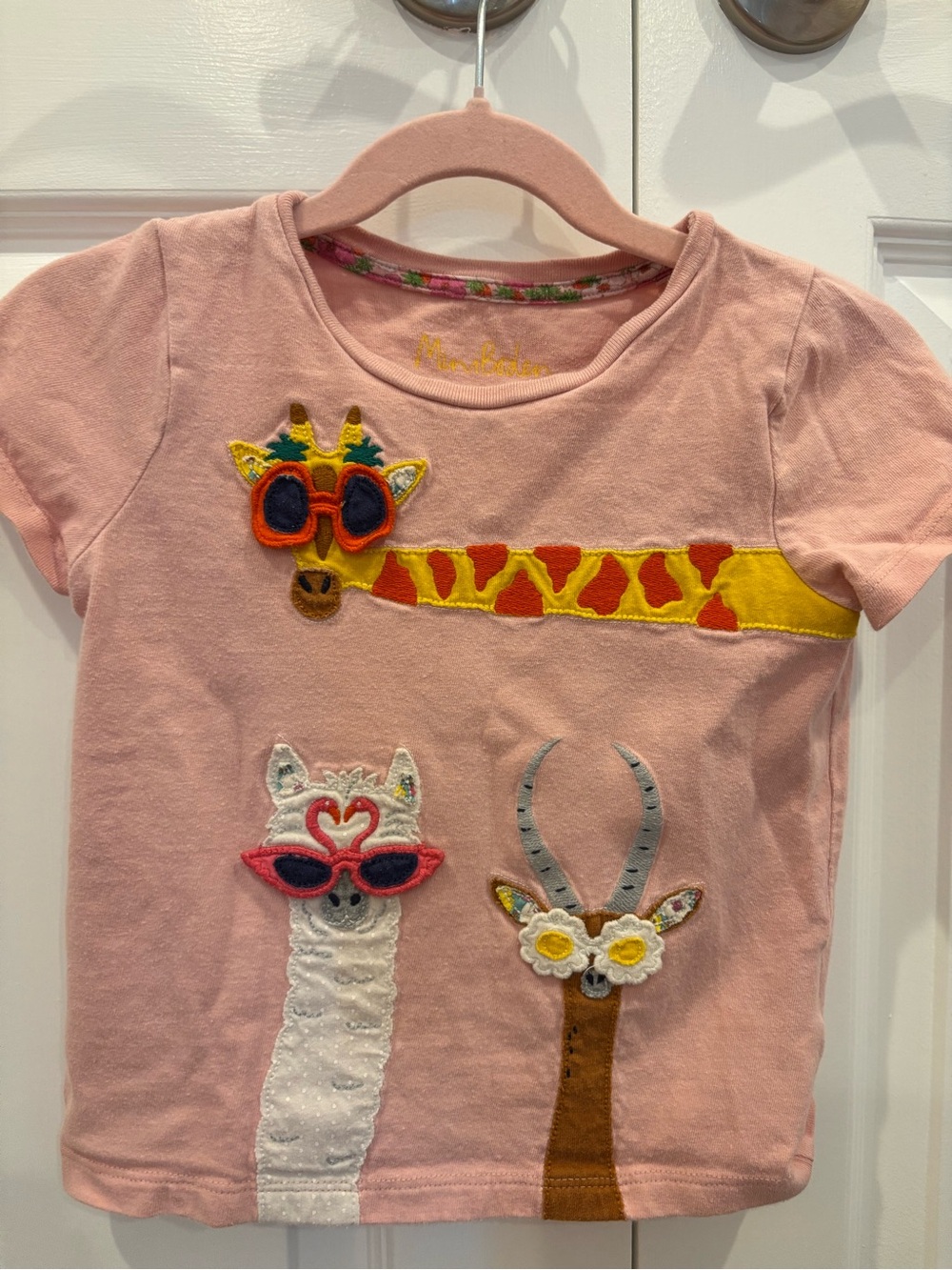 Mini Boden Animal Sunglasses Fun Tee Shirt Top 3-4 Years